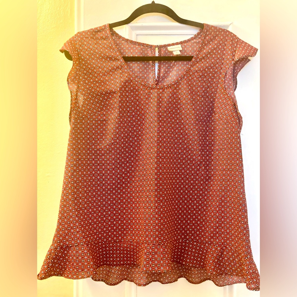 Merona Mosaic Print Peplum Blouse